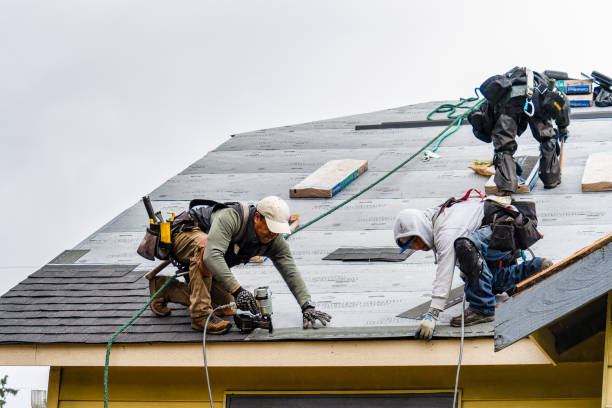 Professional Roof Installation technician working in Riverside, MD